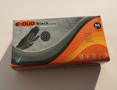 Перчатки E-DUO Black универсальные, нитриловые, повышенной прочности, с рифленой поверхностью
